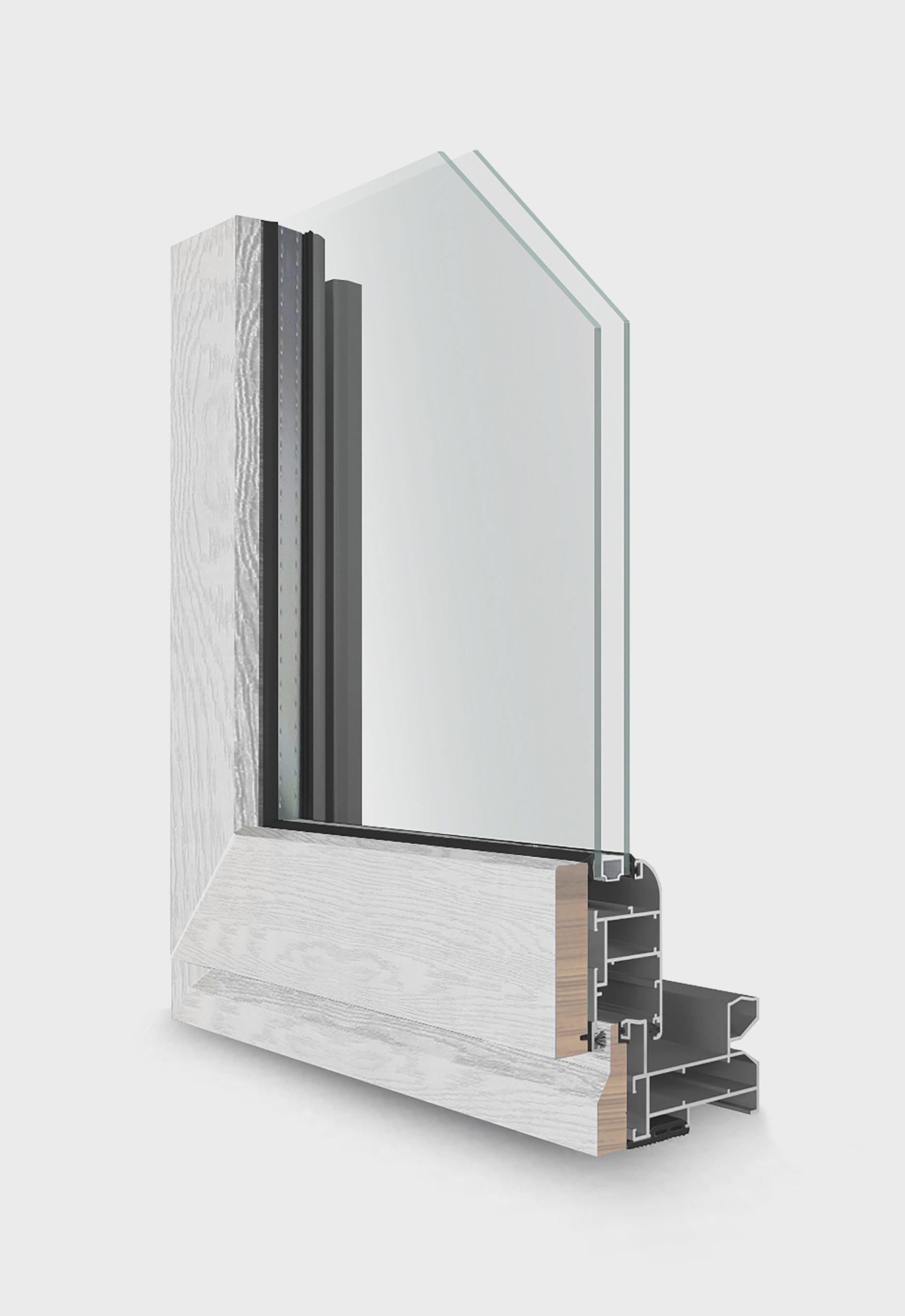 Wood Slide S, White Stain